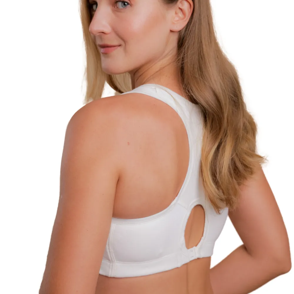 100% Organic Cotton Racerback SPORTS Bra for Eczema