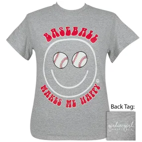 2523 Baseball Happy SS-Sport Grey