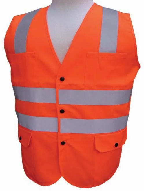 3A Safety - ANSI Certified Polyester Safety Vest - Solid/Mesh