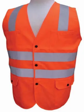 3A Safety - ANSI Certified Polyester Safety Vest - Solid/Mesh