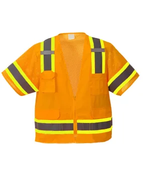 (3/Case) Class 3 Portwest Orange Aurora Sleeved Hi-Vis Vest