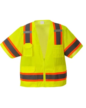 (3/Case) Class 3 Portwest Yellow Aurora Sleeved Hi-Vis Vest