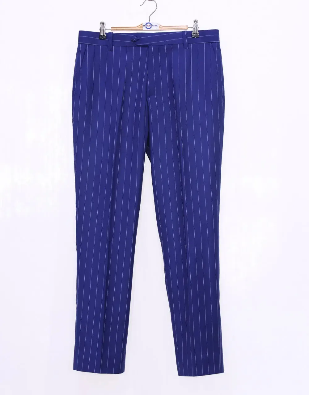 60s Mod Style Royal Blue Pinstripe Suit