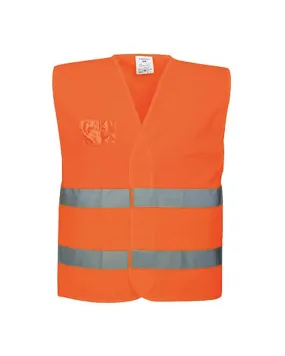 (6/Case) Class 2 Portwest Orange Hi-Vis Mesh Vest