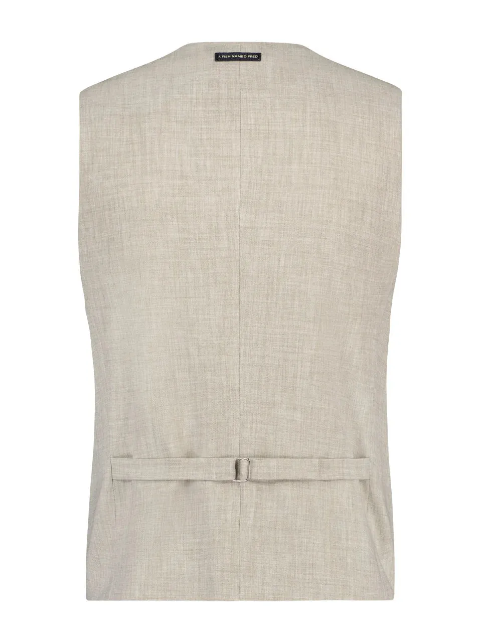 A Fish Named Fred - Waistcoat - Linen Look - Natural