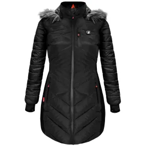 ActionHeat 5V Women's Heated Long Puffer Jacket W/ Hood