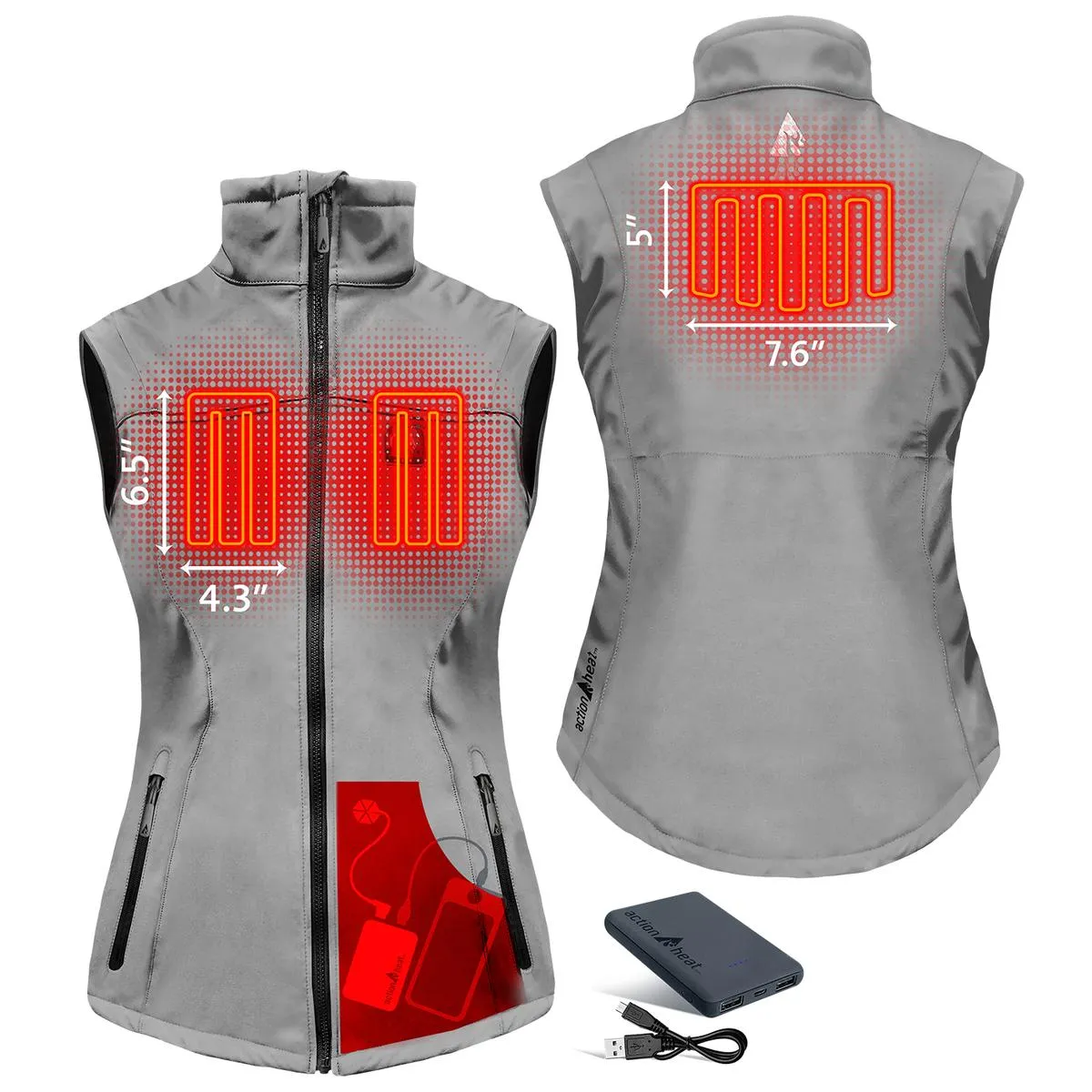 ActionHeat 5V Women's Softshell Battery Heated Vest