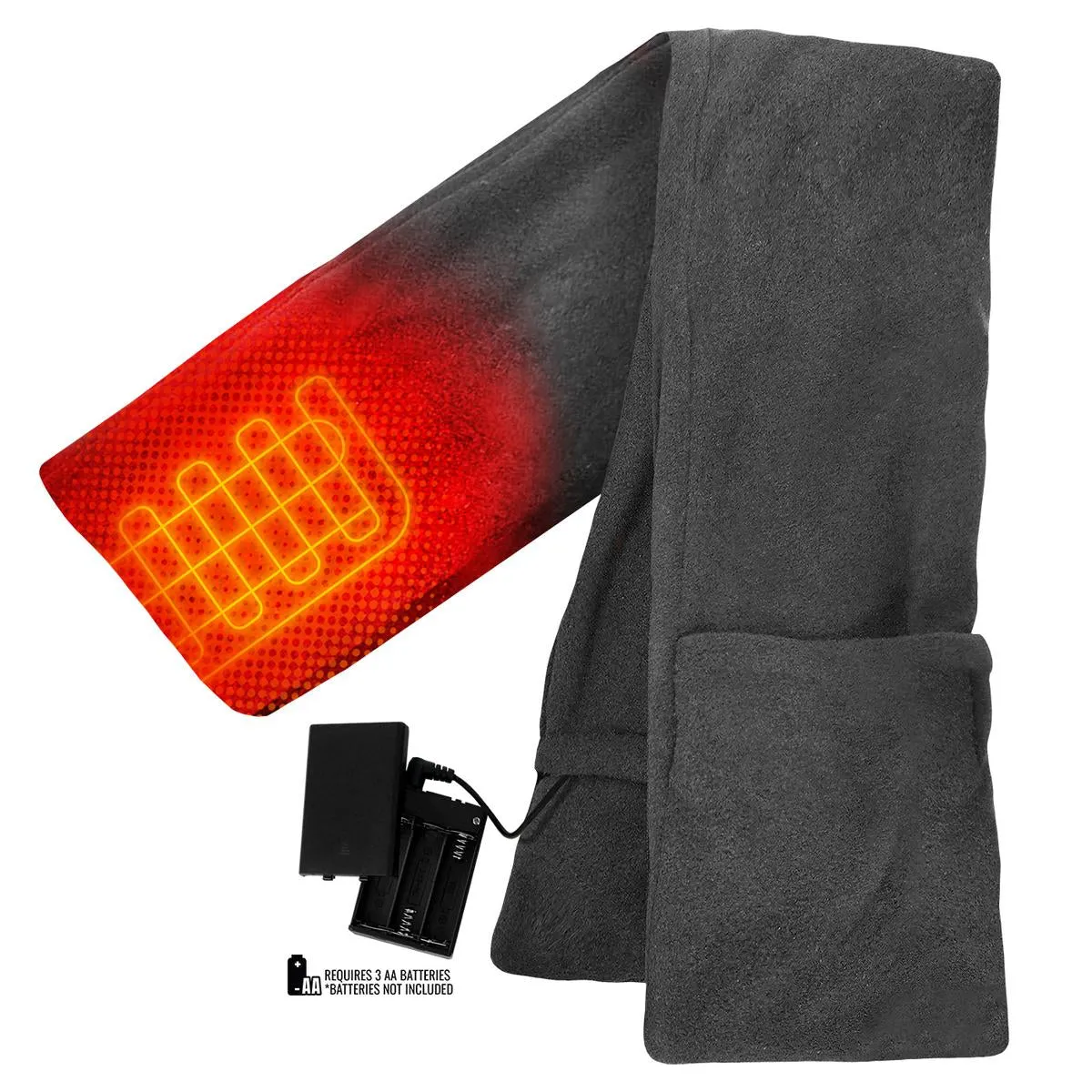 ActionHeat AA Battery Heated Fleece Scarf