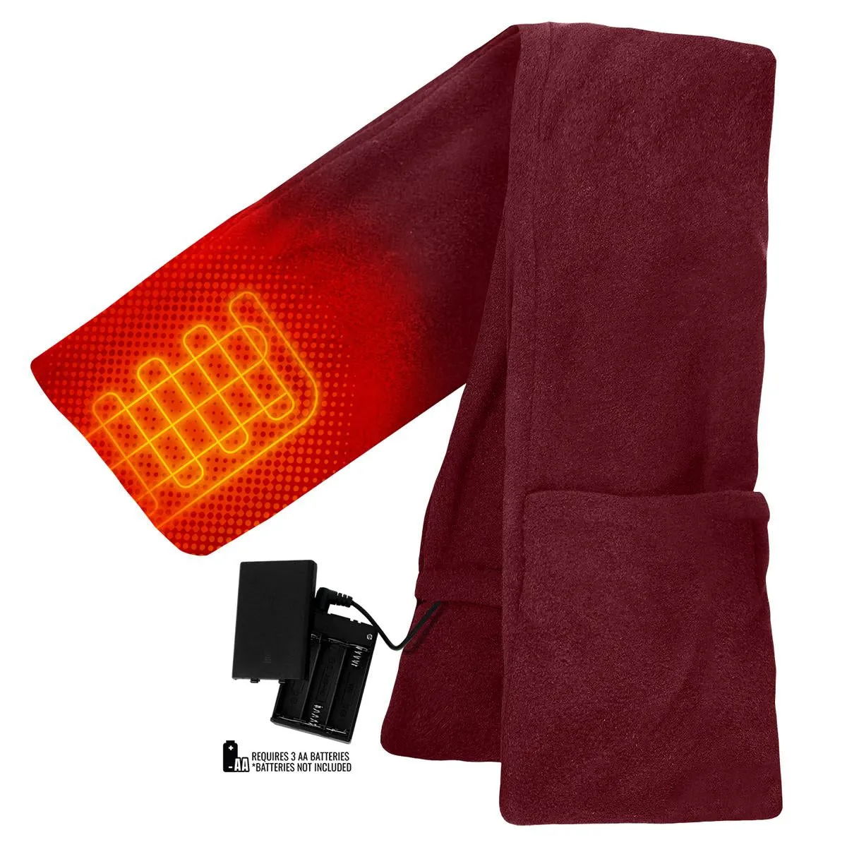 ActionHeat AA Battery Heated Fleece Scarf