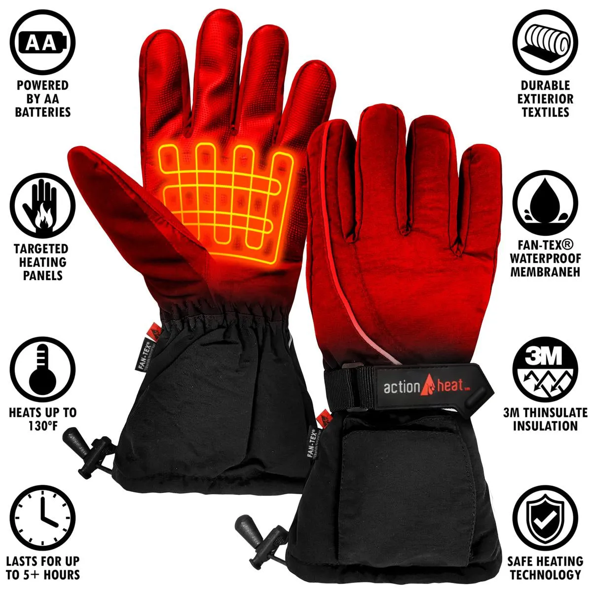 ActionHeat AA Men's Battery Heated Gloves