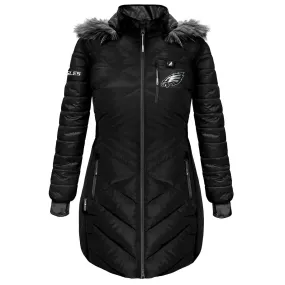 ActionHeat Philadelphia Eagles 5V Women's Long Puffer Battery Heated Jacket