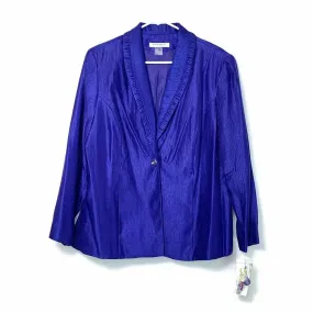 Allison Daley Petite Womens Size 14P Purple Jacket 1 Button