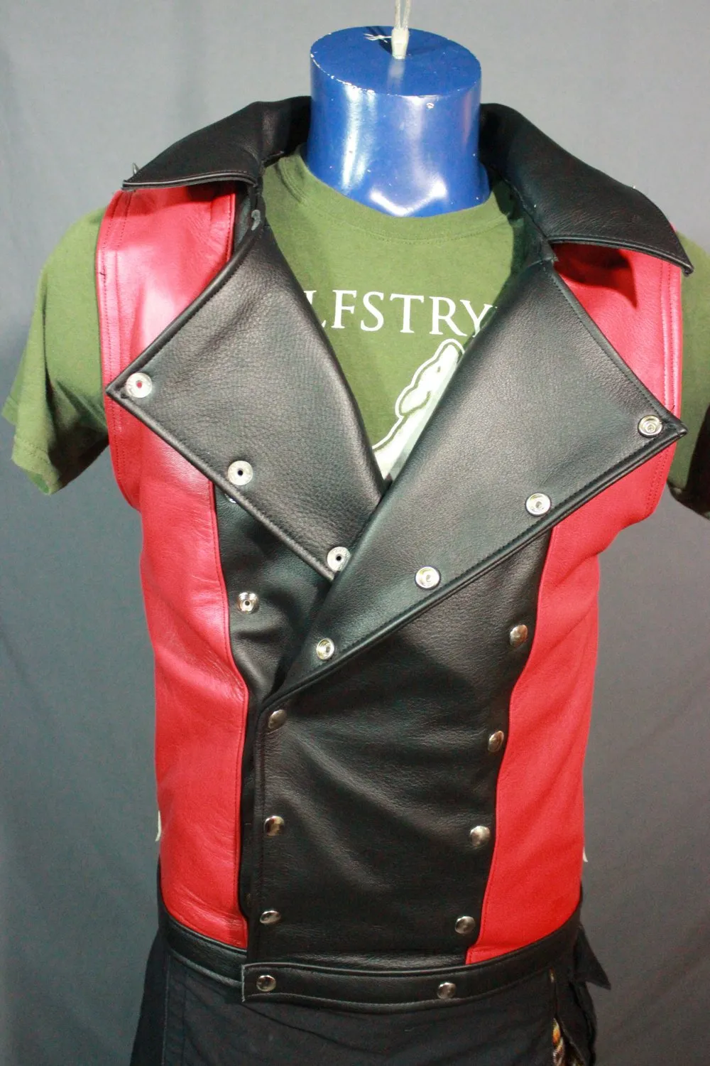 Amazing Black and Red Motorcycle Vest