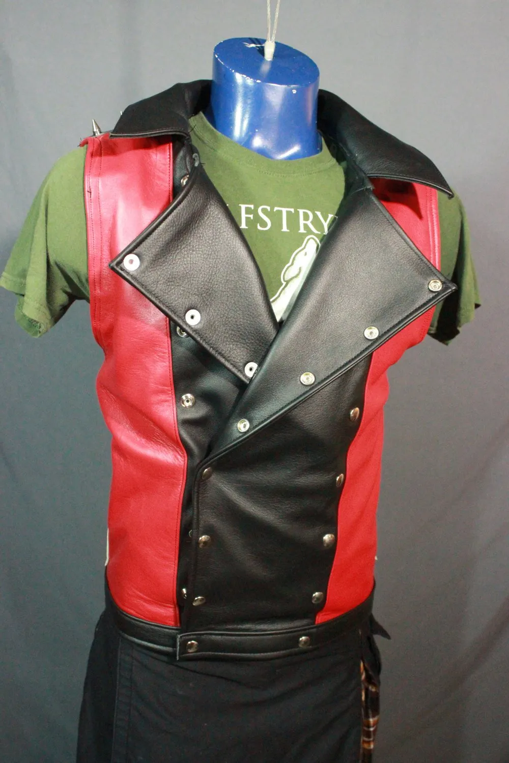 Amazing Black and Red Motorcycle Vest