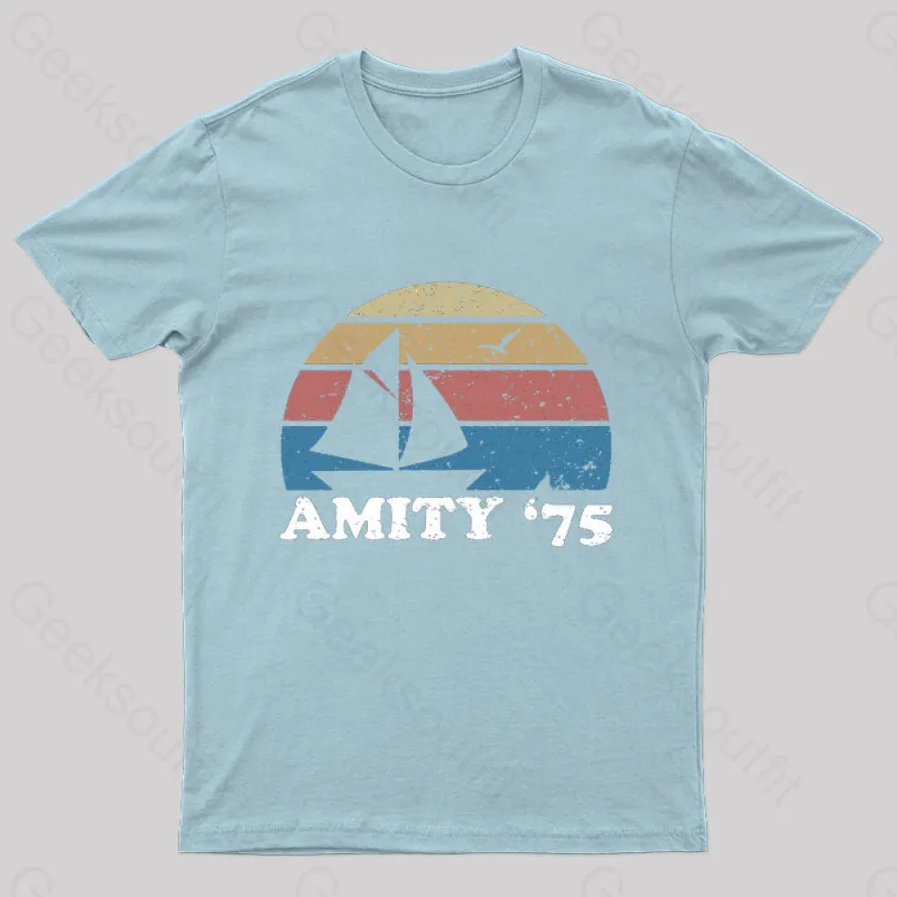 Amity Beach '75 The Summer of Jaws Geek T-Shirt