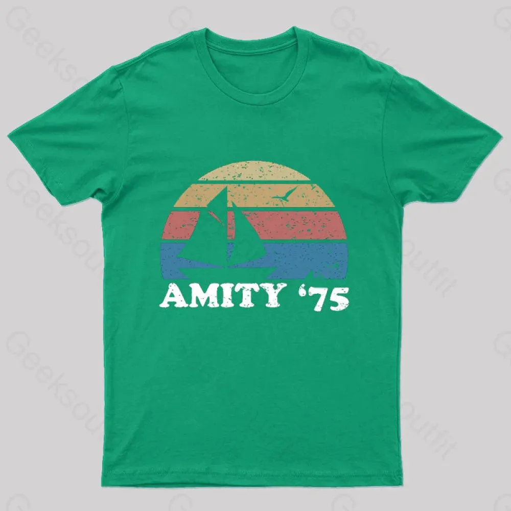 Amity Beach '75 The Summer of Jaws Geek T-Shirt