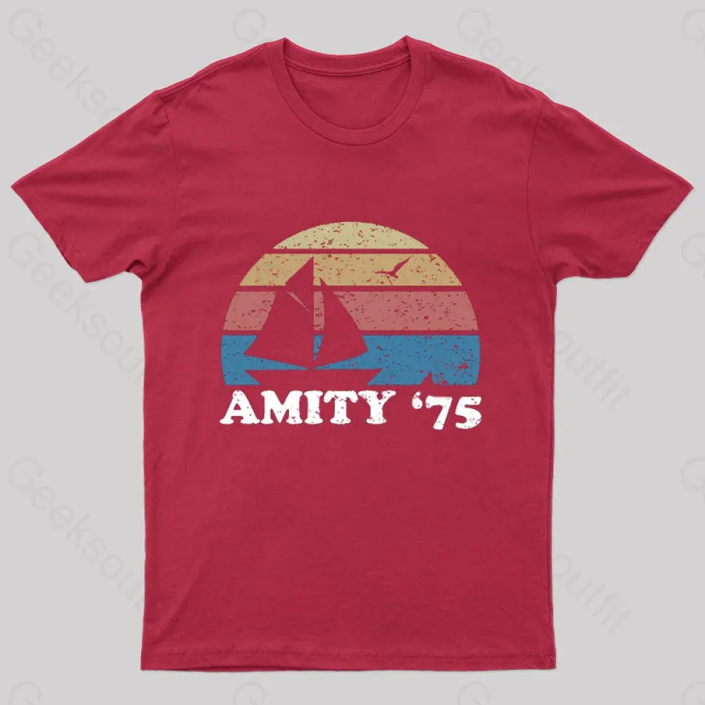 Amity Beach '75 The Summer of Jaws Geek T-Shirt