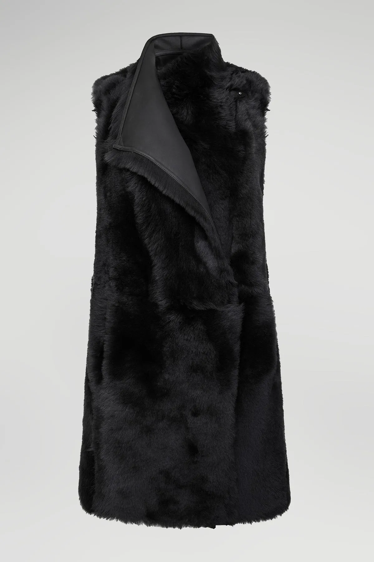 Anthracite Shearling Vest