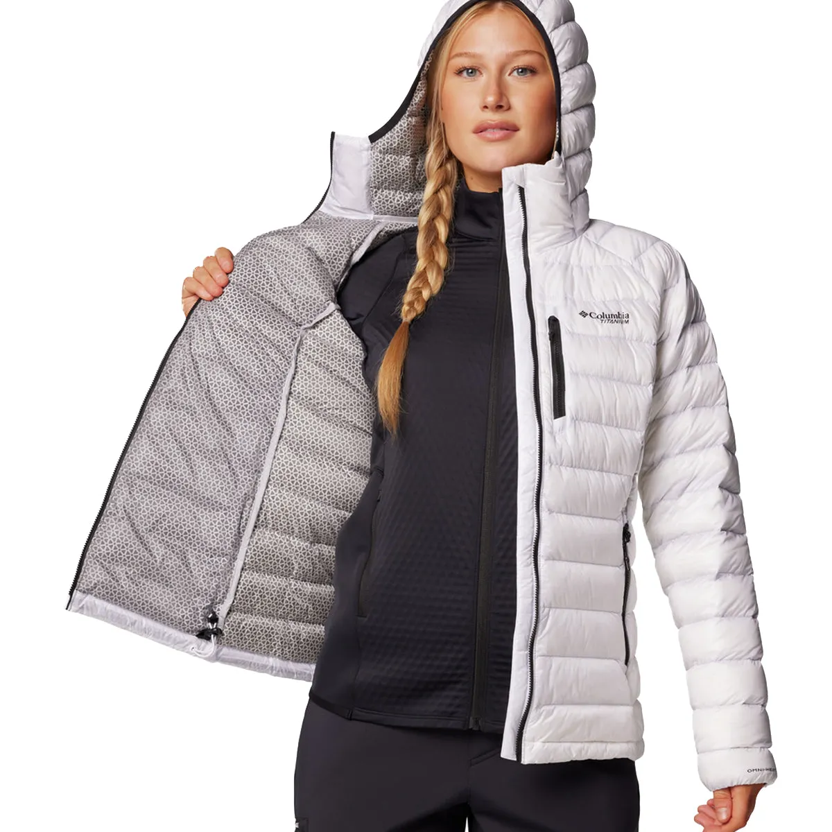 Arctic Crest™ Down Hooded Jacket - White