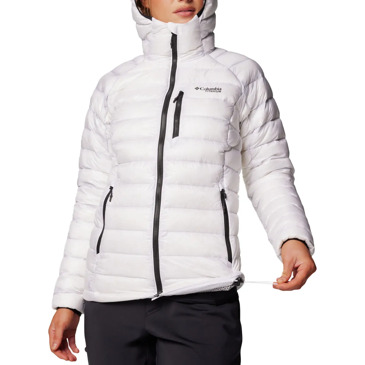 Arctic Crest™ Down Hooded Jacket - White