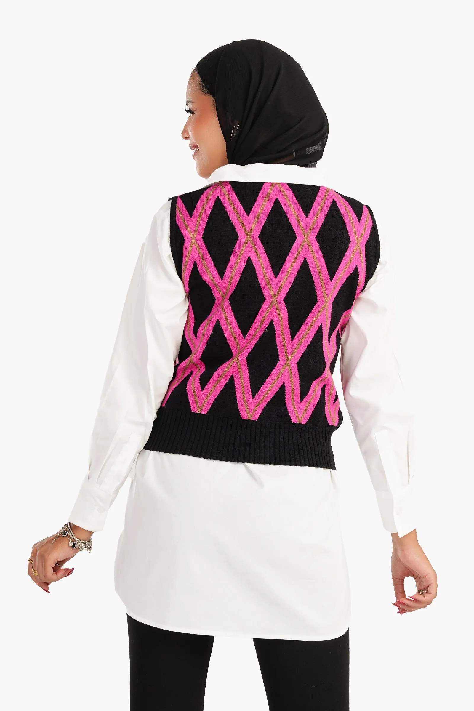 Argyle Pattern Sweater Vest