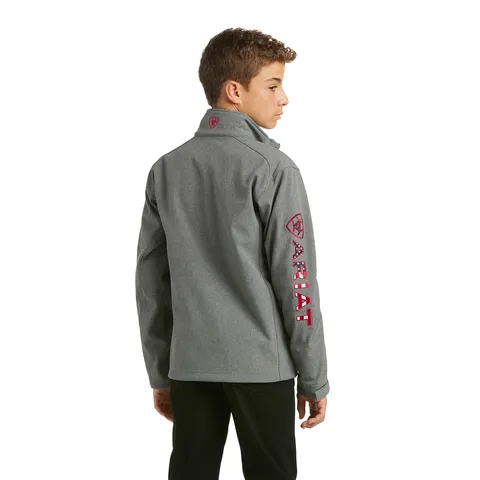 Ariat Boys Logo 2.0 Softshell Charcoal Americana Jacket