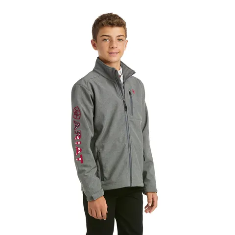 Ariat Boys Logo 2.0 Softshell Charcoal Americana Jacket