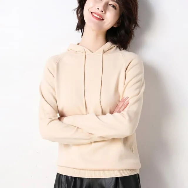 Basic Solid Color Female Wool Pullovers Knitwear Jumpers