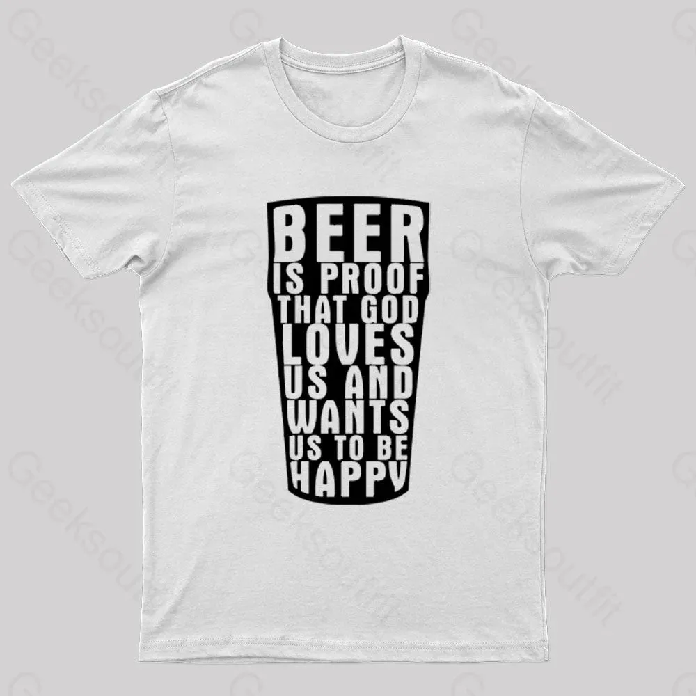 Benjamin Franklin Beer Quote Geek T-Shirt