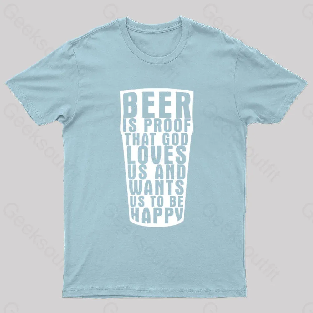 Benjamin Franklin Beer Quote Geek T-Shirt