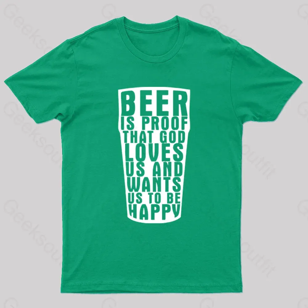 Benjamin Franklin Beer Quote Geek T-Shirt