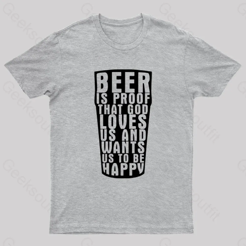 Benjamin Franklin Beer Quote Geek T-Shirt