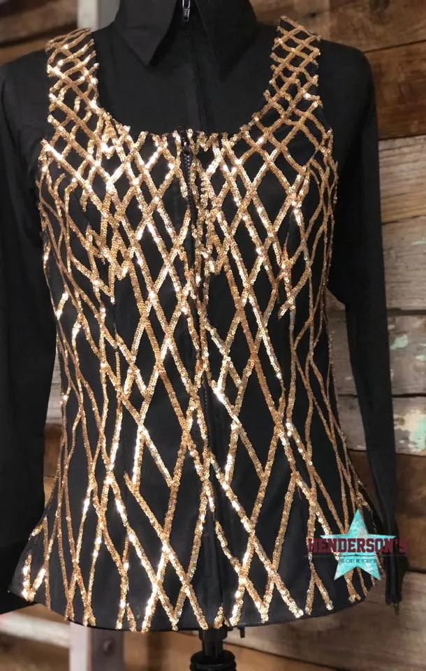 Black & Gold Show Vest