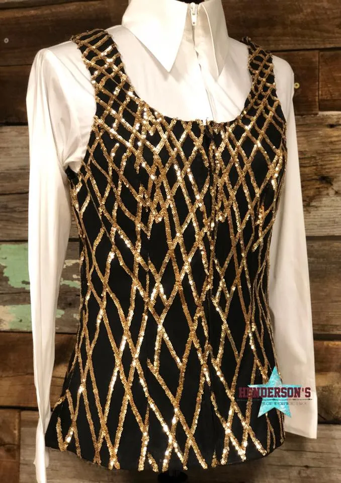 Black & Gold Show Vest