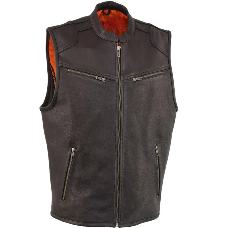 BLACK COOL TEC LEATHER VEST