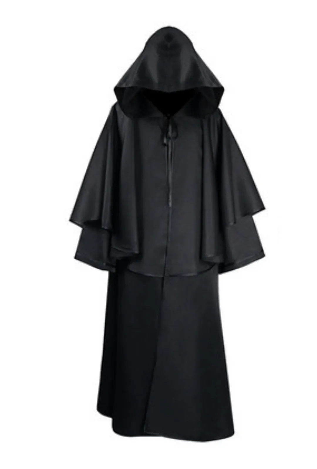 Black Hooded Plague Robe