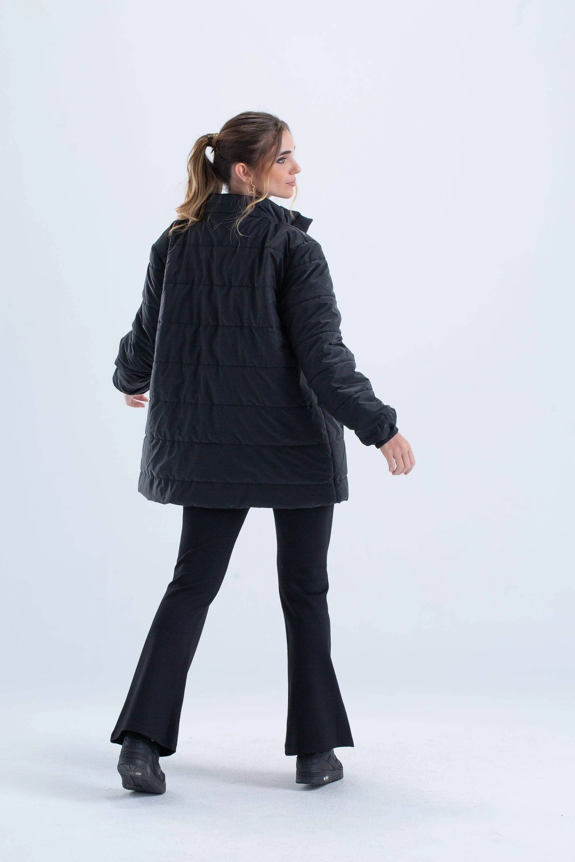 Black Waterproof Puffer Jacket