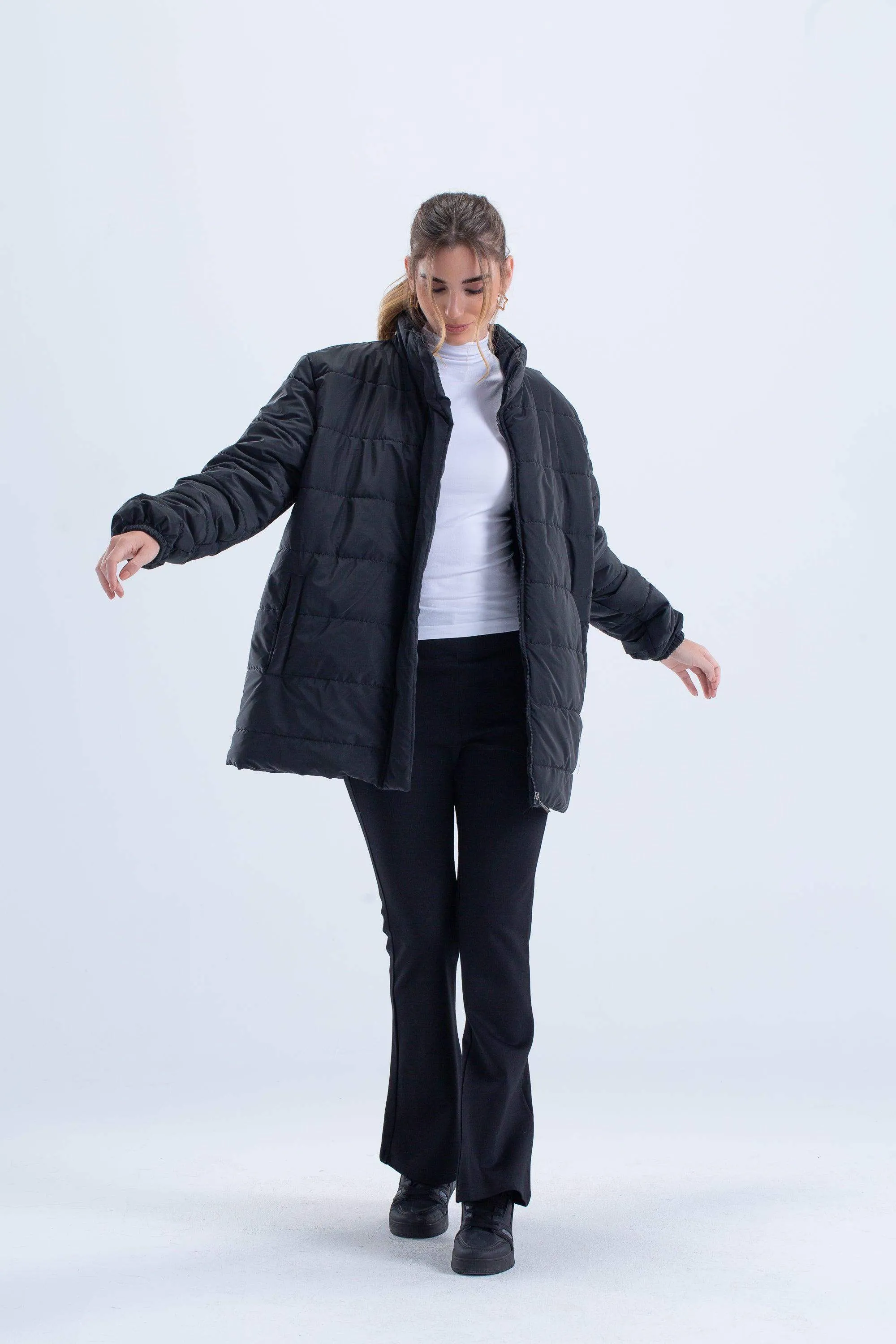 Black Waterproof Puffer Jacket