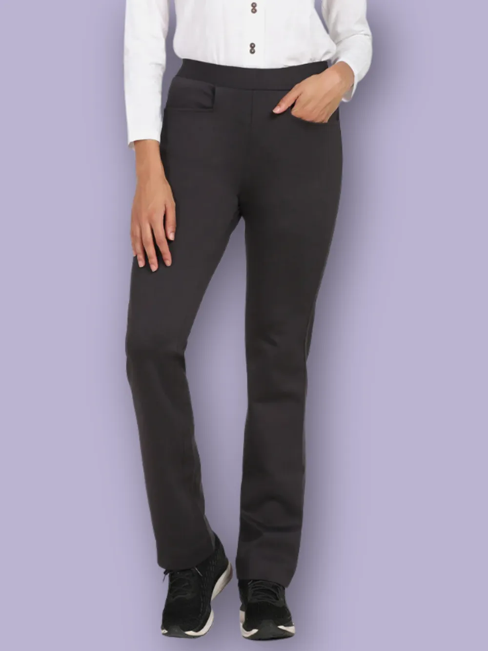 Boot Cut Mid Waist Stretch Pants