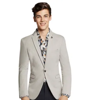 Boy's Silver Trendy Slim Fit Sport Jacket/Blazer