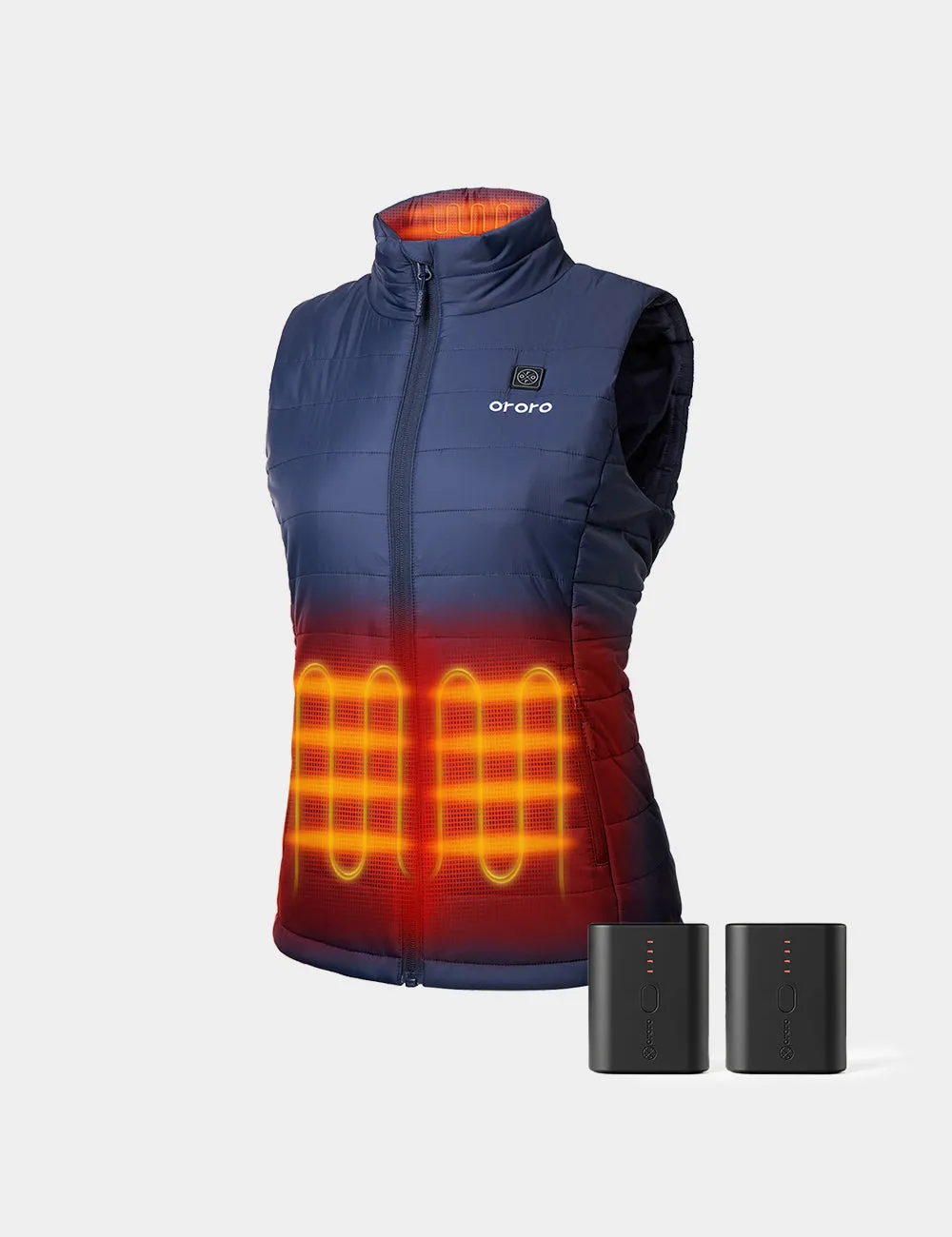 Bundle Deal - Women's Classic Heated Vest (Navy Blue) & Extra Mini 5K Battery