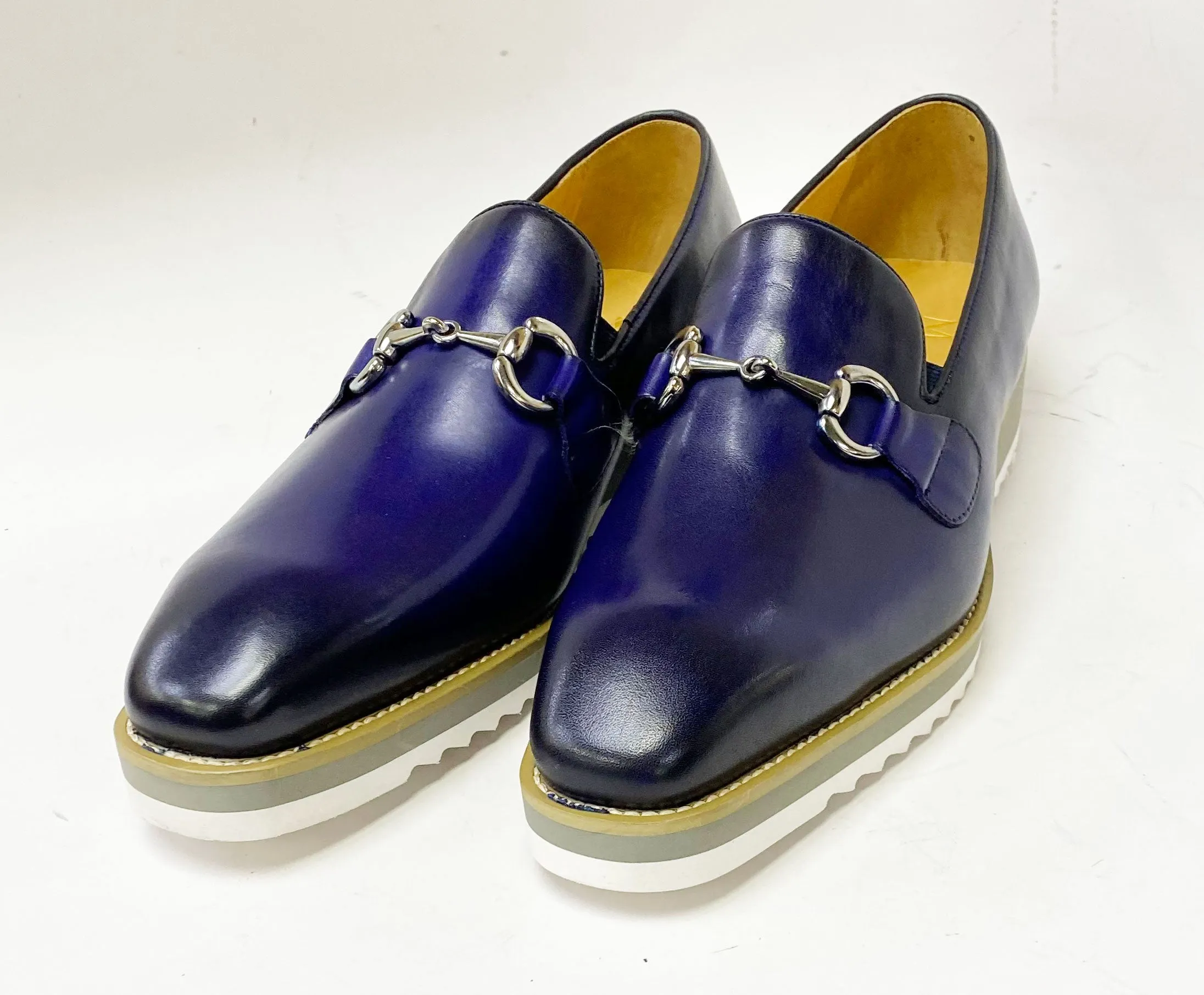 Calfskin Slip-On Horsebit Loafer Blue