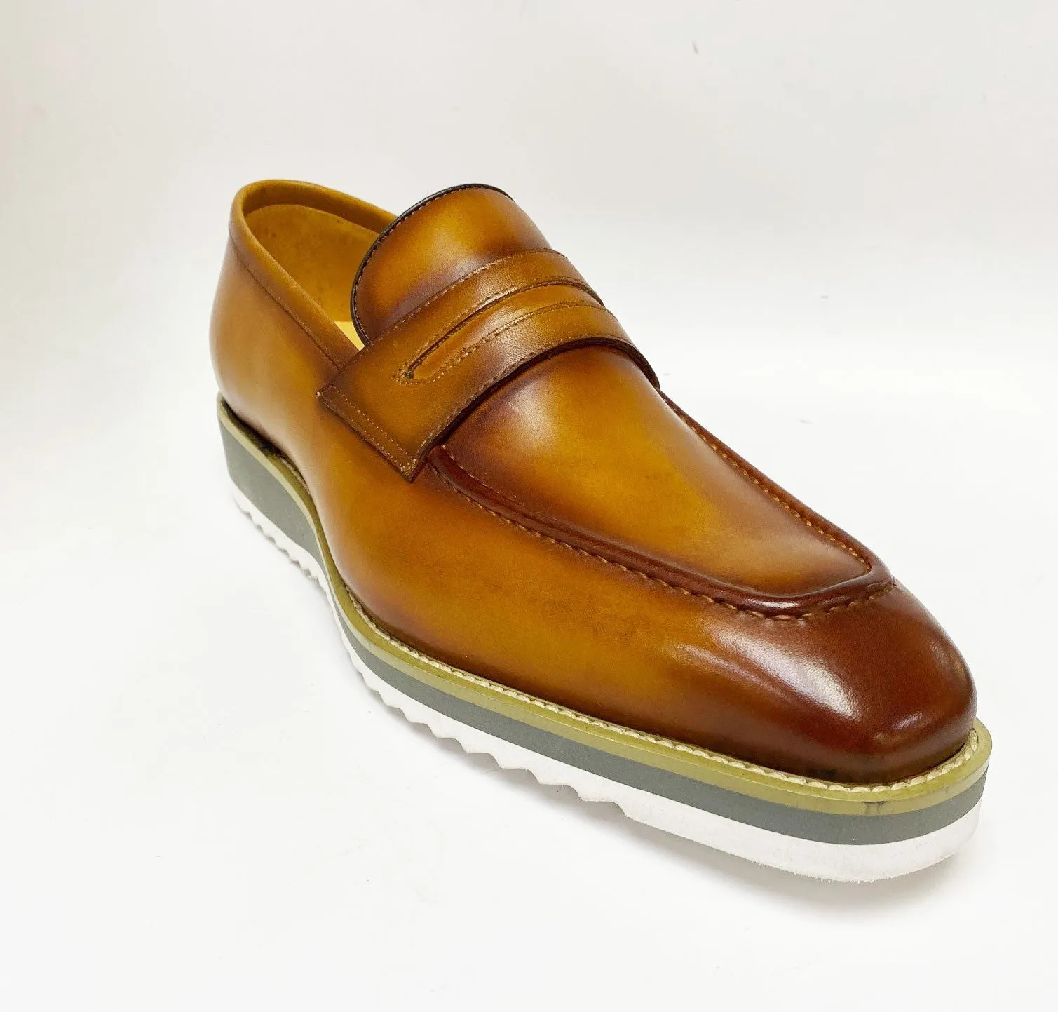 Calfskin Slip-On Penny Loafer Cognac