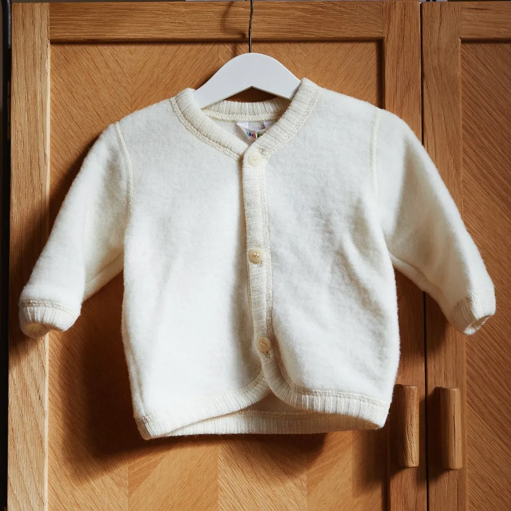 Cardigan - Wool Fleece - Cream