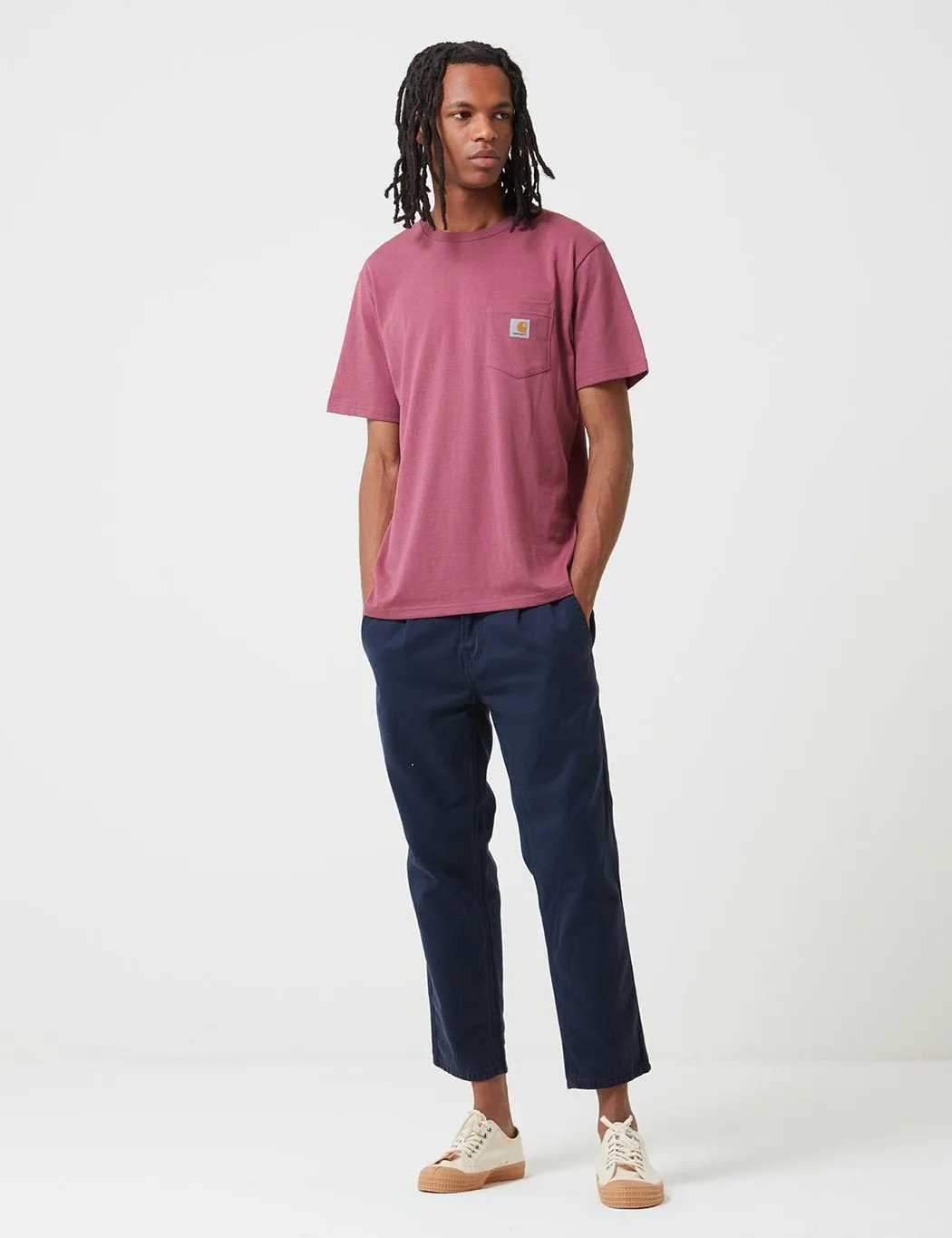 Carhartt-WIP Pocket T-Shirt - Dusty Fuchsia