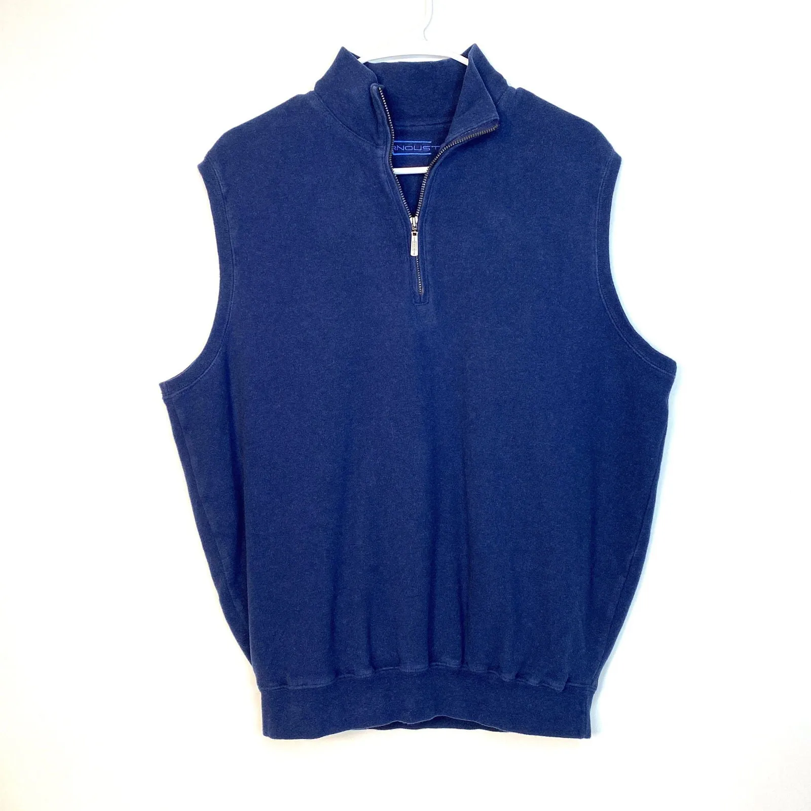 Carnoustie Mens Size S Blue 1/4 Zip Pullover Lined Golf Vest