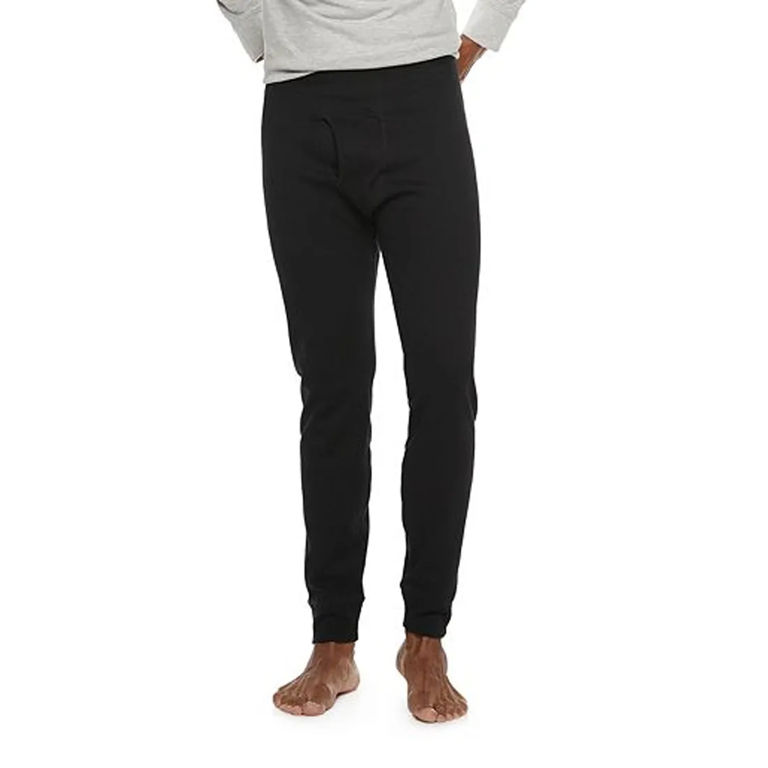 CB - Men 'Black' Solid Thermal Long John Underwear Pants CB134