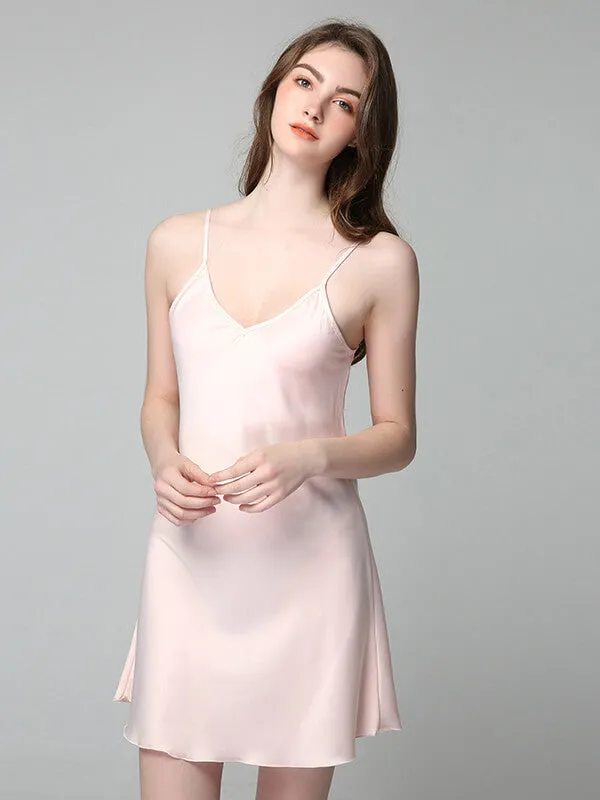 Classic Short Brides and Bridesmaids Silk Chemise and Kimono Set