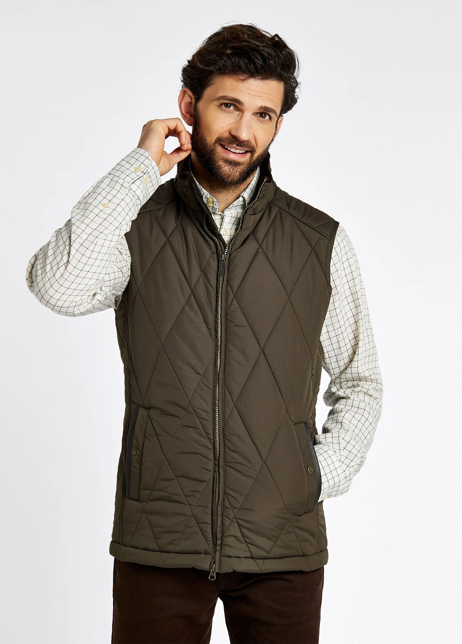 Colamber Men’s Quilted Gilet - Olive