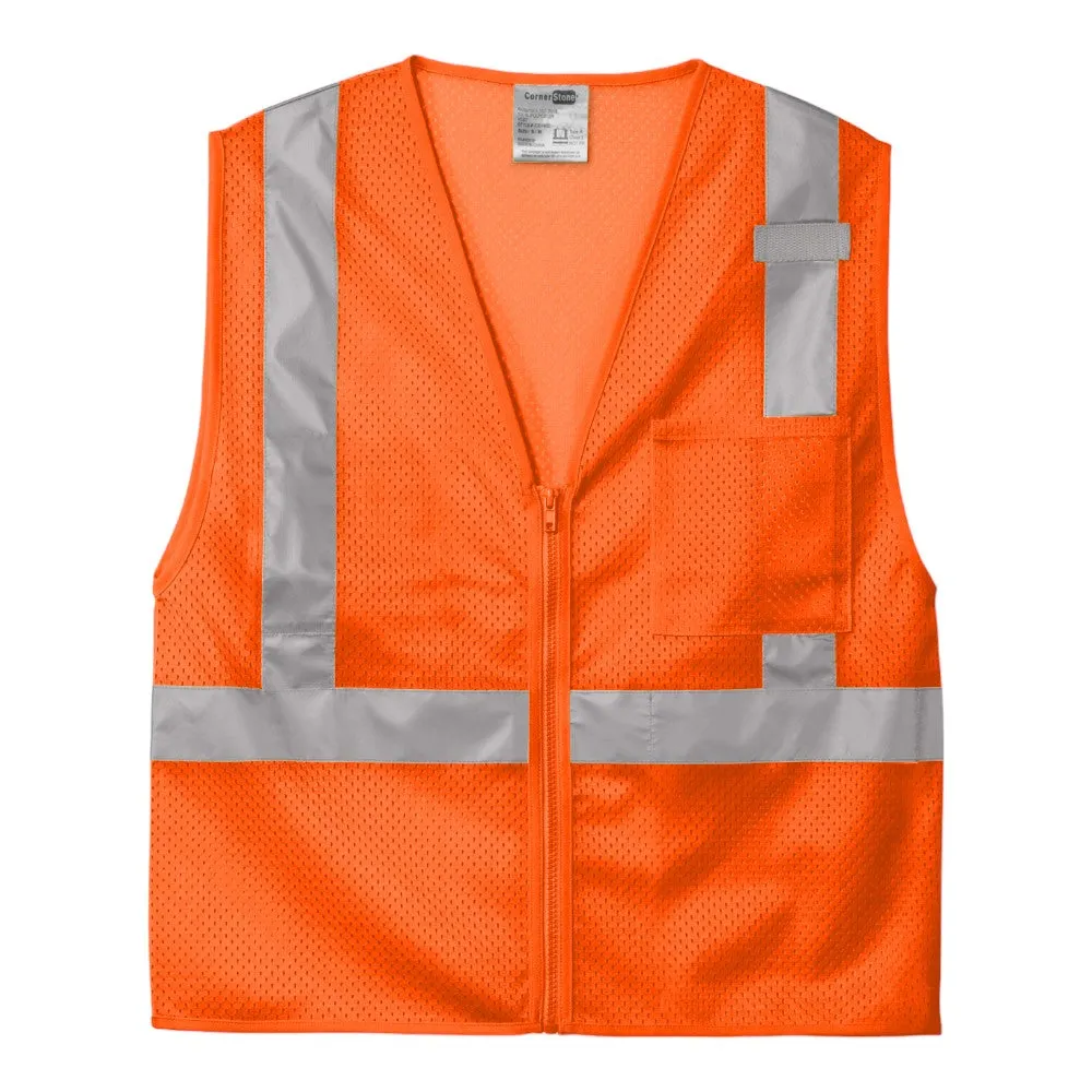 CornerStone ANSI 107 Class 2 Mesh Zippered Vest CSV102